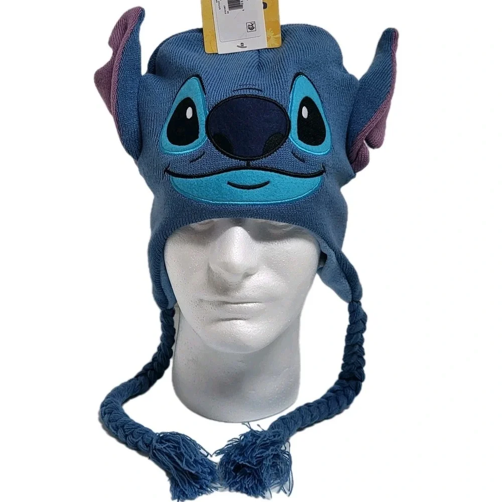Lilo and Stitch Hat Beanie Peruvian Style Braided W/ Ears Disney Concept One NWT